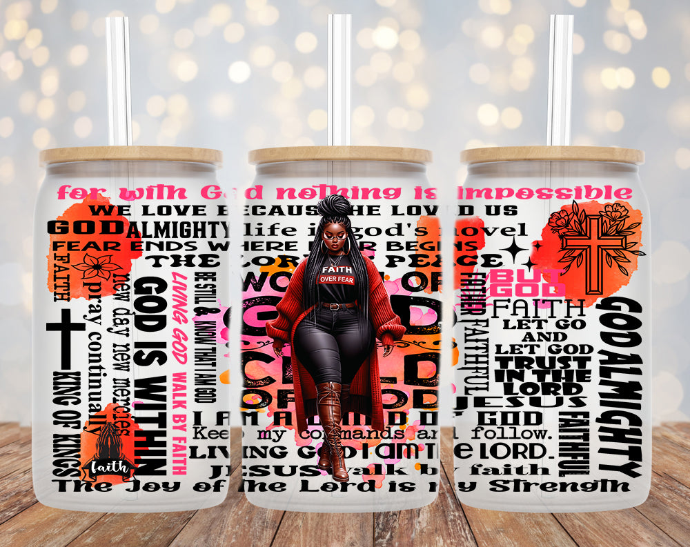 Faith Over Fear Women's PNG Bundle - 7 Sizes for Mug, Tumbler, T-Shirt, Journal Cover & More