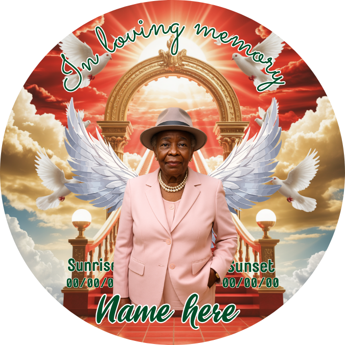 Orange Memorial Pin Button Template Bundle