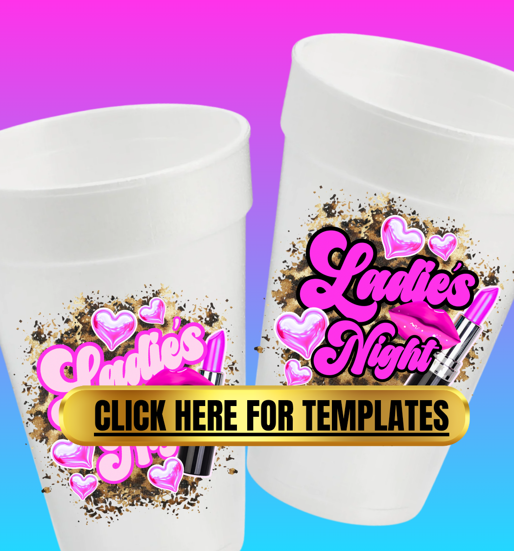 2- Bundle Ladies Night Cup Template – Editable Canva Pro (Digital Download)