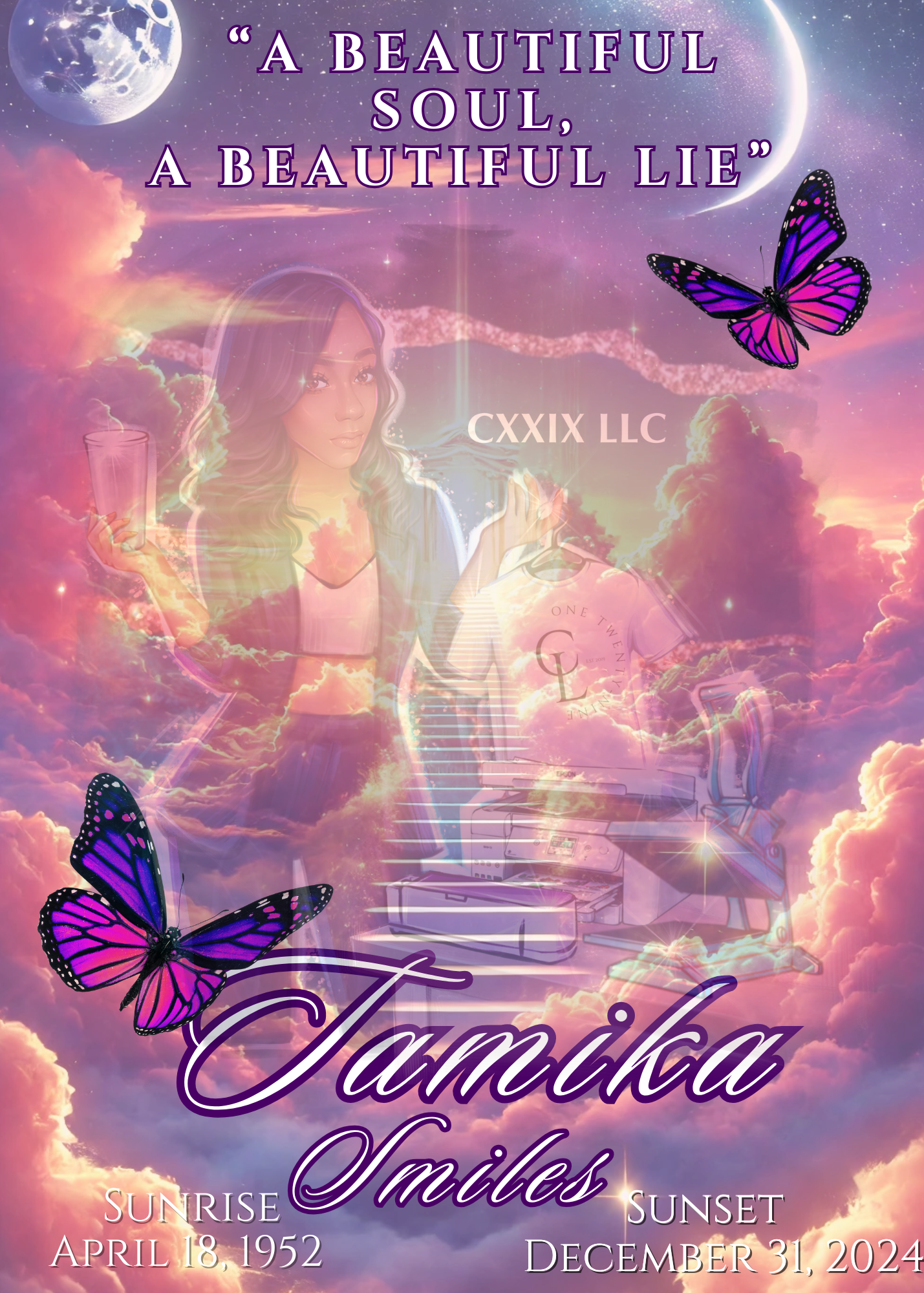 Butterfly Memorial T-Shirt Template – Canva Pro Required | Digital Download