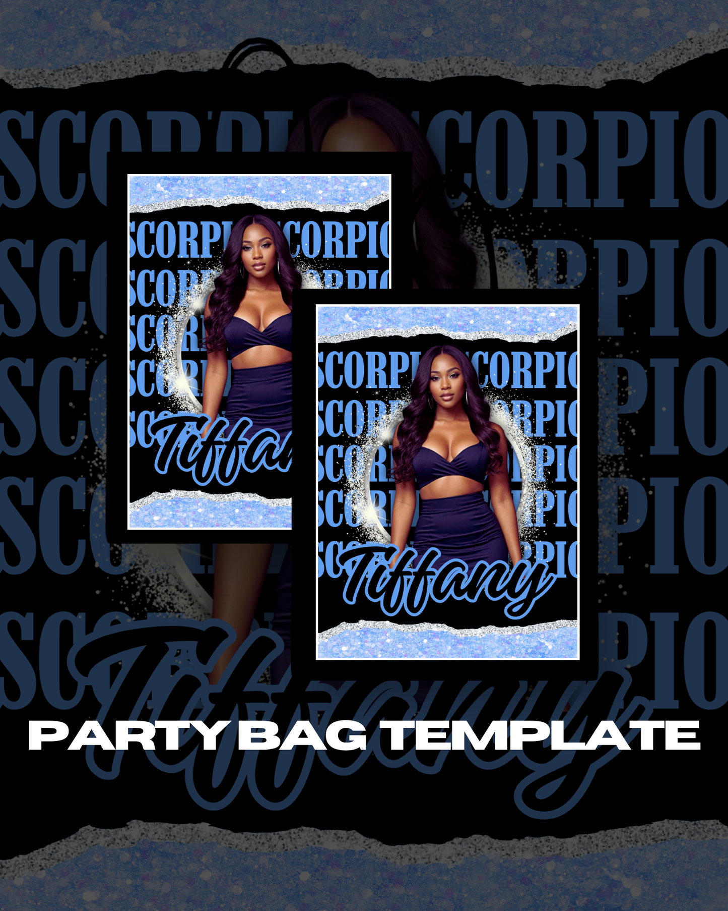Scorpio Zodiac Party Bag Template | Customizable Canva Design