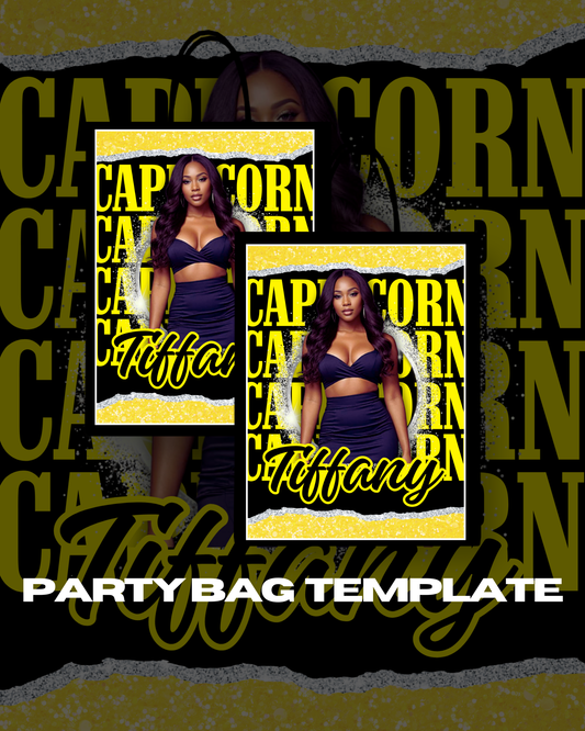 Capricorn Zodiac Party Bag Template | Editable Digital File
