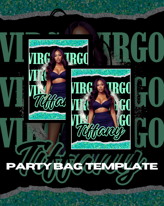 Virgo Zodiac Party Bag Template | Editable Digital File