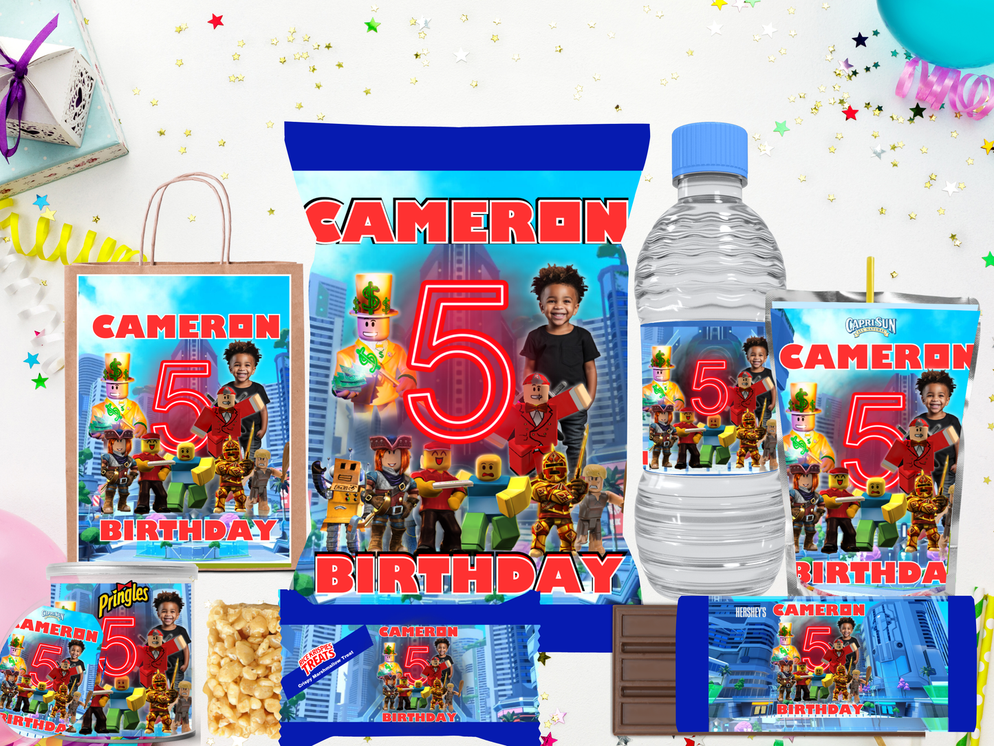 Roblox Party Favor Bundle Template