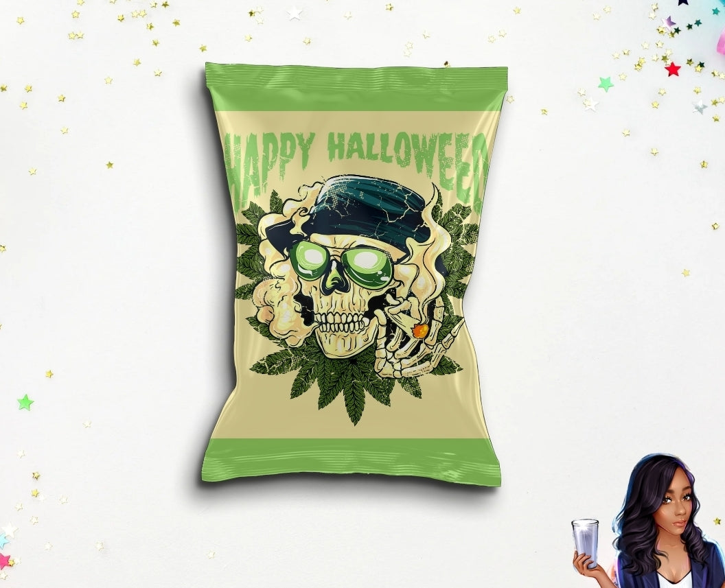Happy Halloweed Chip Bag PNG | Digital Download