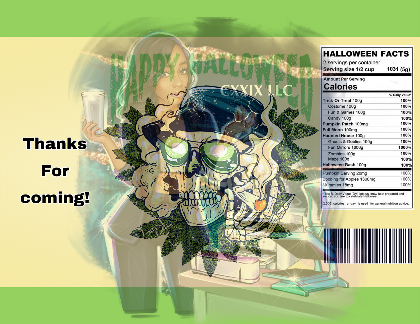 Happy Halloweed Chip Bag PNG | Digital Download