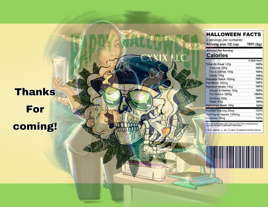 Happy Halloweed Chip Bag PNG | Digital Download