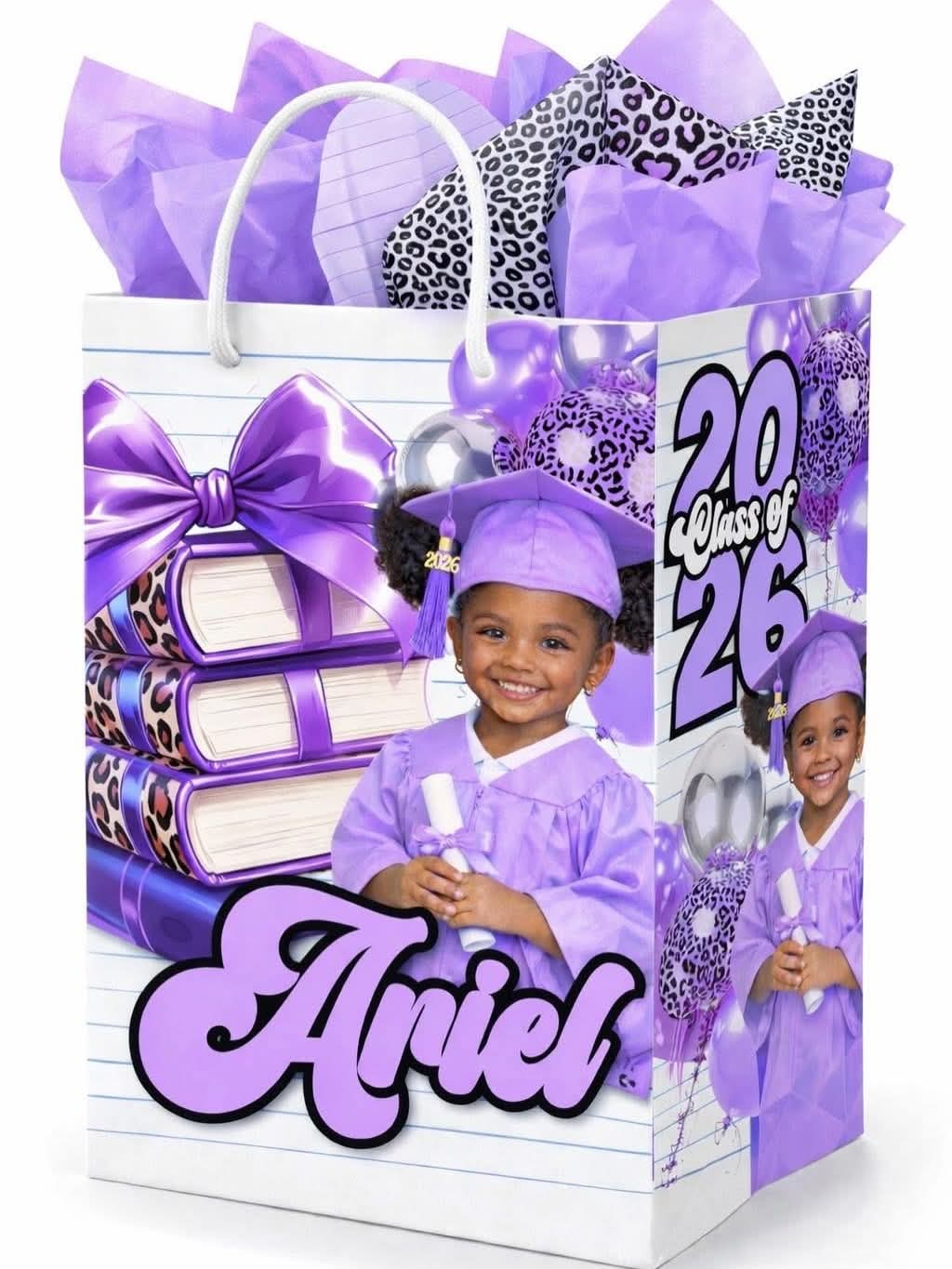 Class of 2026 Graduation Treat Bag Template – Purple