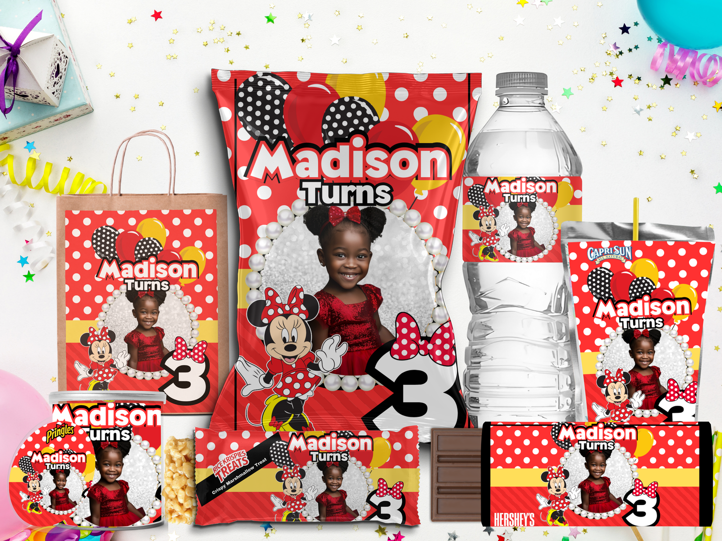 Minnie Mouse Party Favor Bundle Template