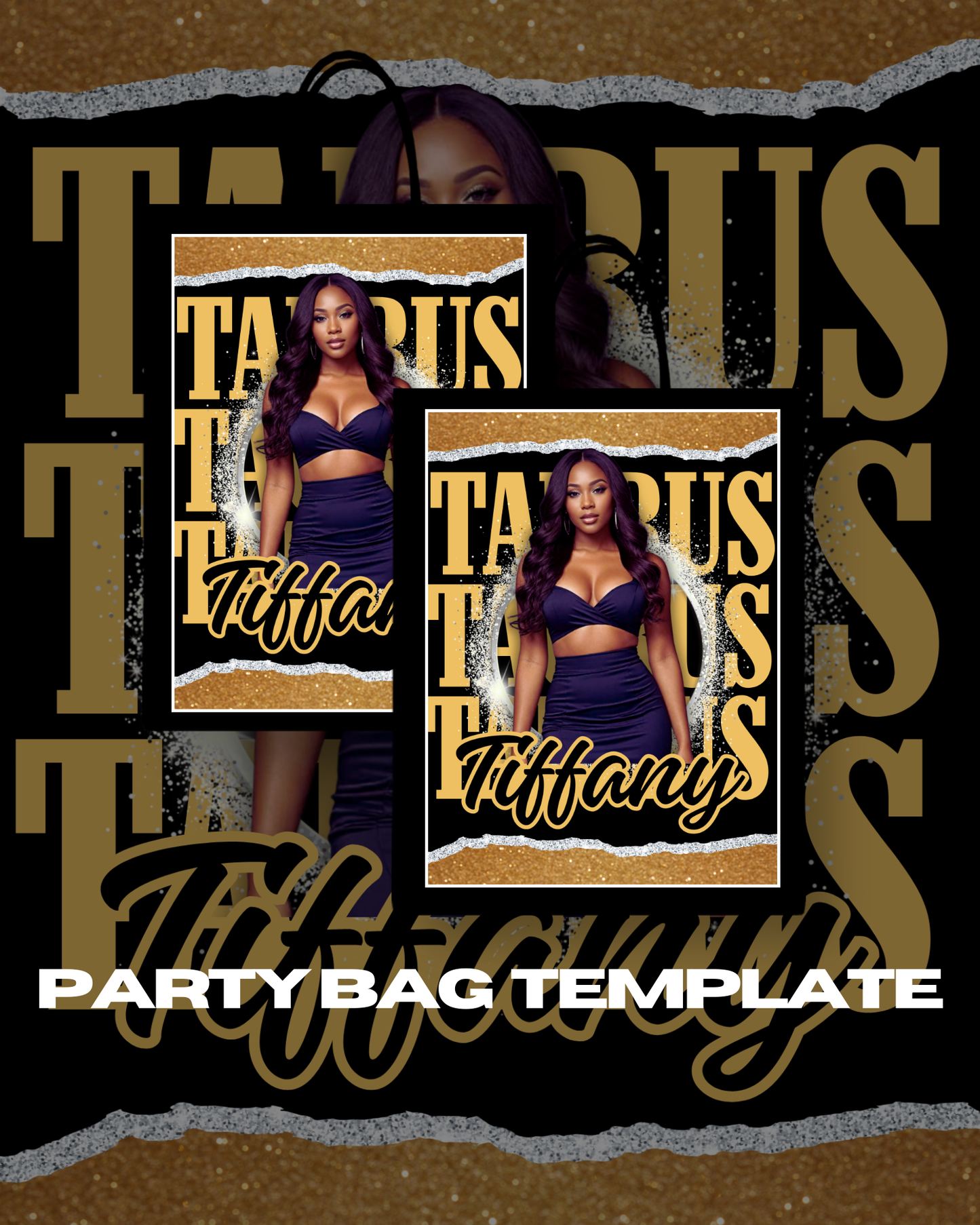 Taurus Zodiac Party Bag Template | Printable Canva Design