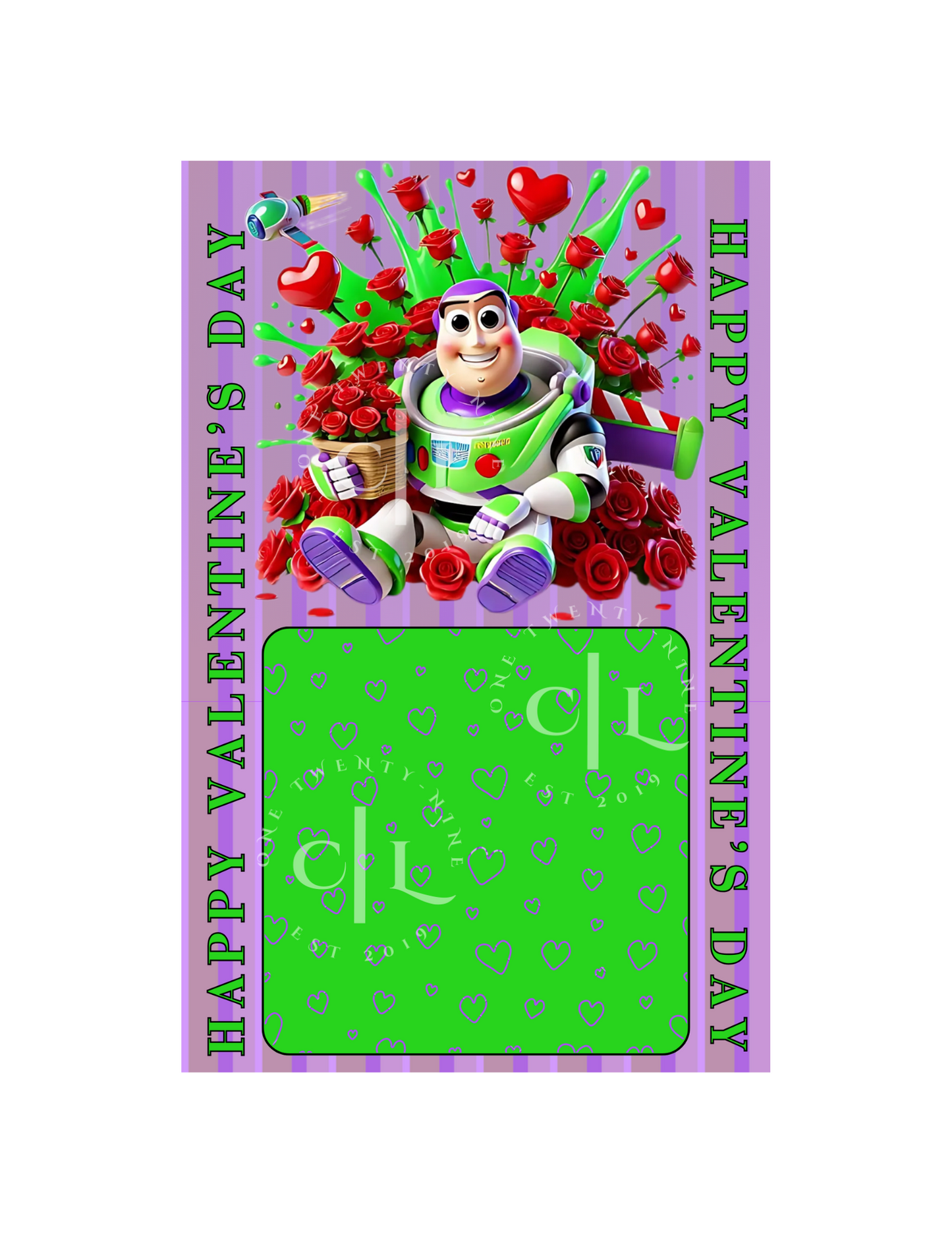 Buzz Lightyear Valentine’s Day Money Card PNG (Version 1)