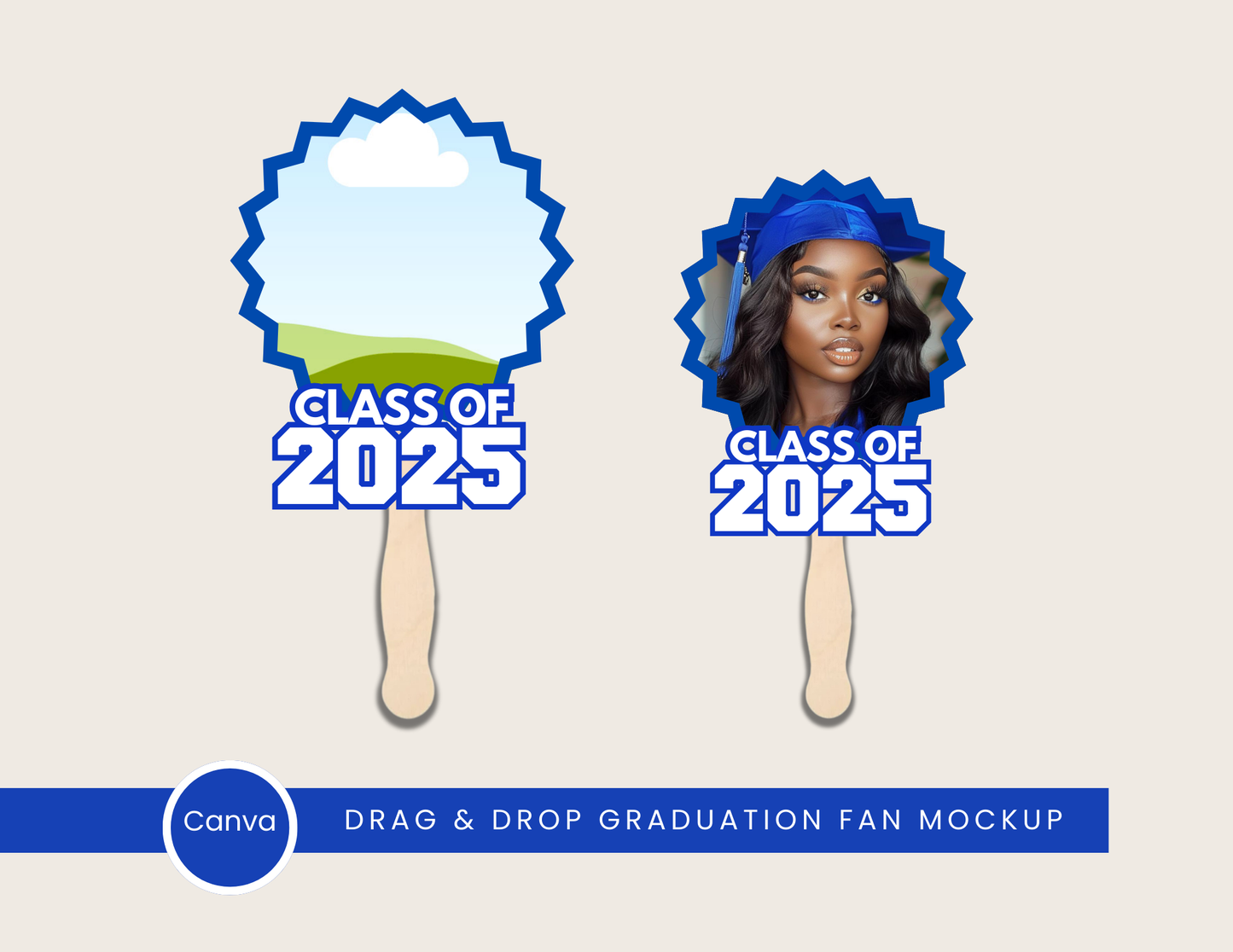 2025 Graduation Fan Template (Drag & Drop)