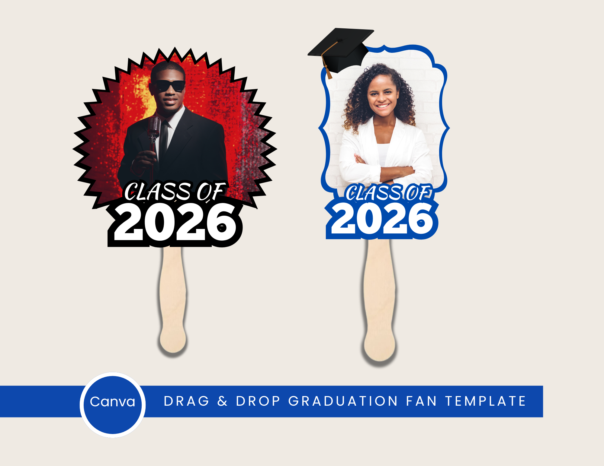 Class Of 2026 Fan Bundle 2 Customizable Canva Templates