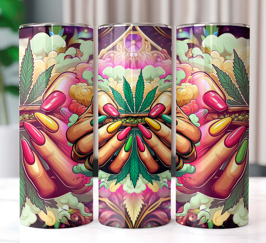 Rolling Pretty – Nails & Smoke PNG for Tumblers
