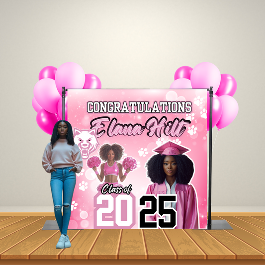 Editable Graduation Backdrop & Mockup | Class of 2025