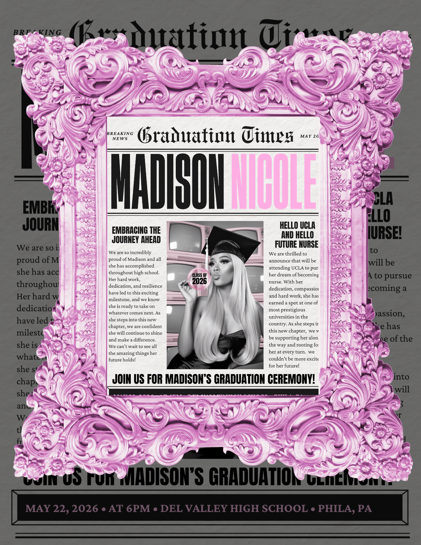 Graduation Times Newspaper Template