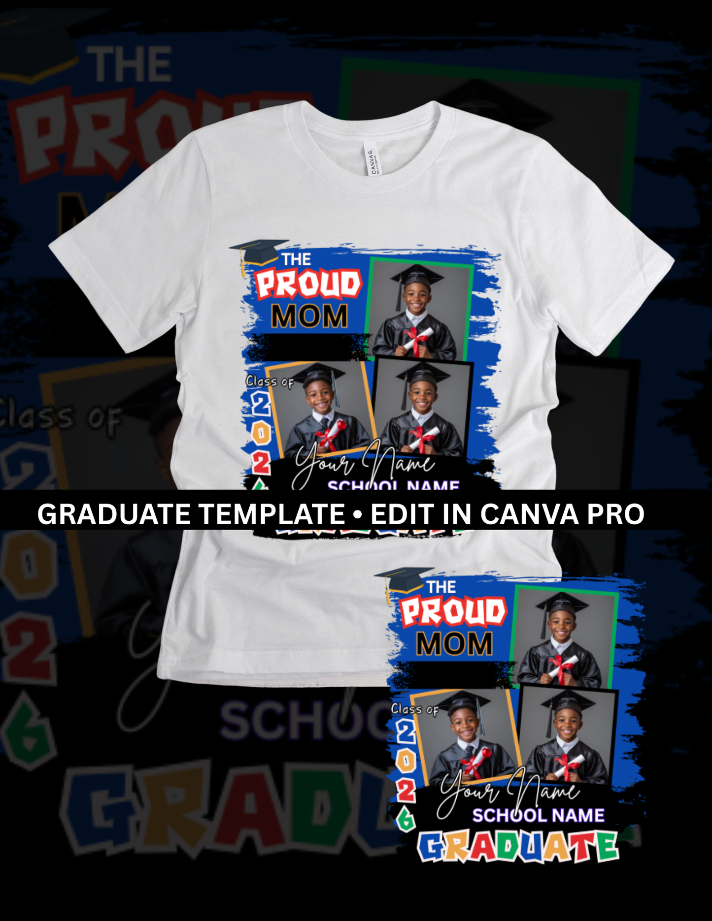 Proud Mom of a Graduate T-Shirt Template