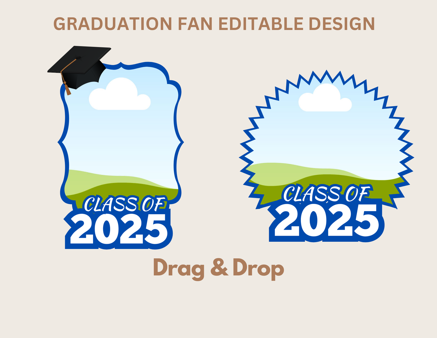 Class of 2025 Graduation Canva Templates (Set of 2) – Easy-to-Edit Designs