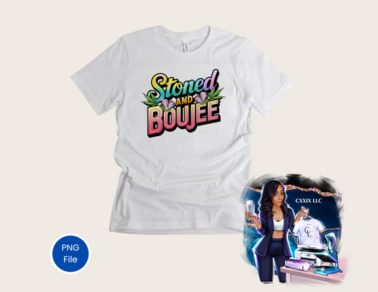 “Stoned & Boujee” – Sitting Edition PNG