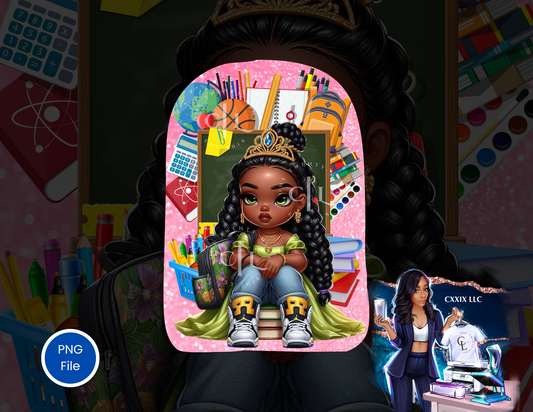 Melanin Magic in the Classroom – Bookbag PNG