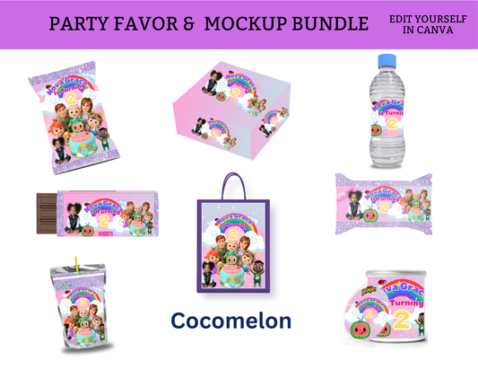 Coco Melon Party Favor Bundle Template