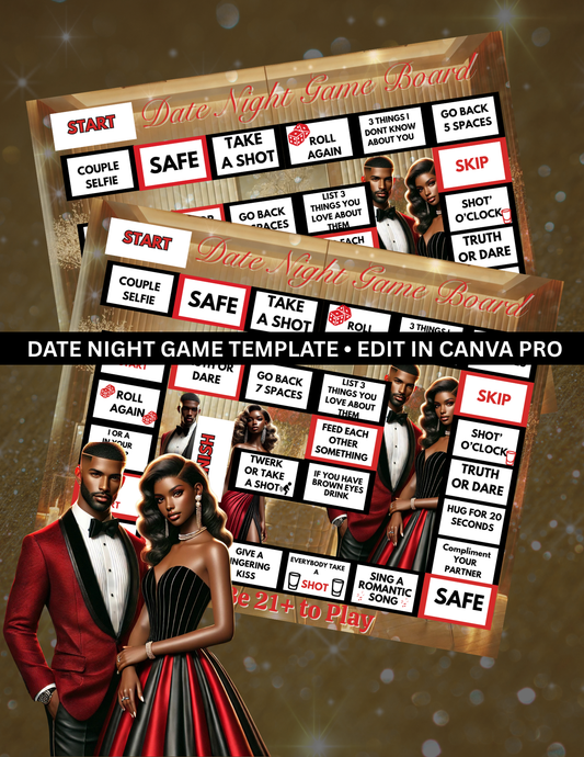 Date Night Game Board Template | Fun Couples Game