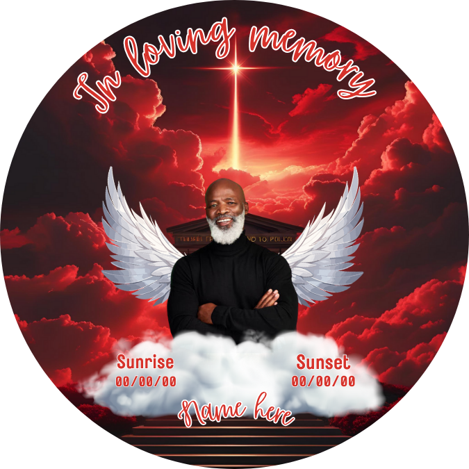 Red Memorial Pin Button Template Bundle