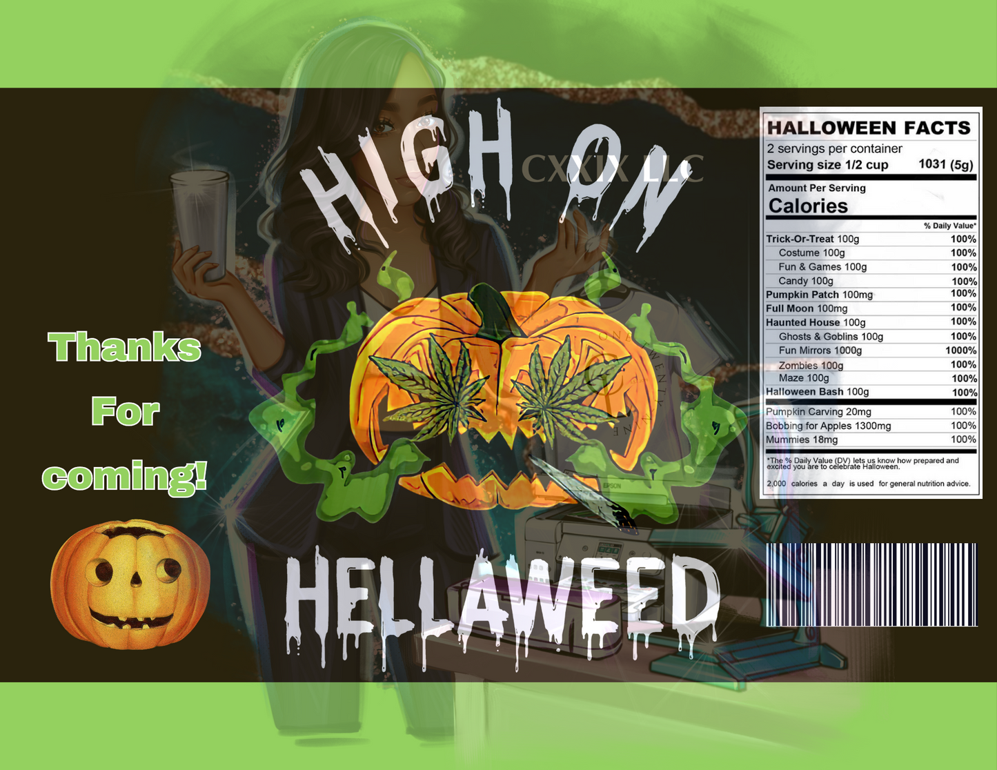 High on Hellaweed Chip Bag PNG | Digital Download