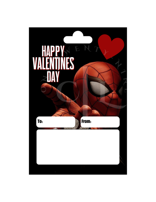 Spiderman Valentine’s Day Money Card PNG
