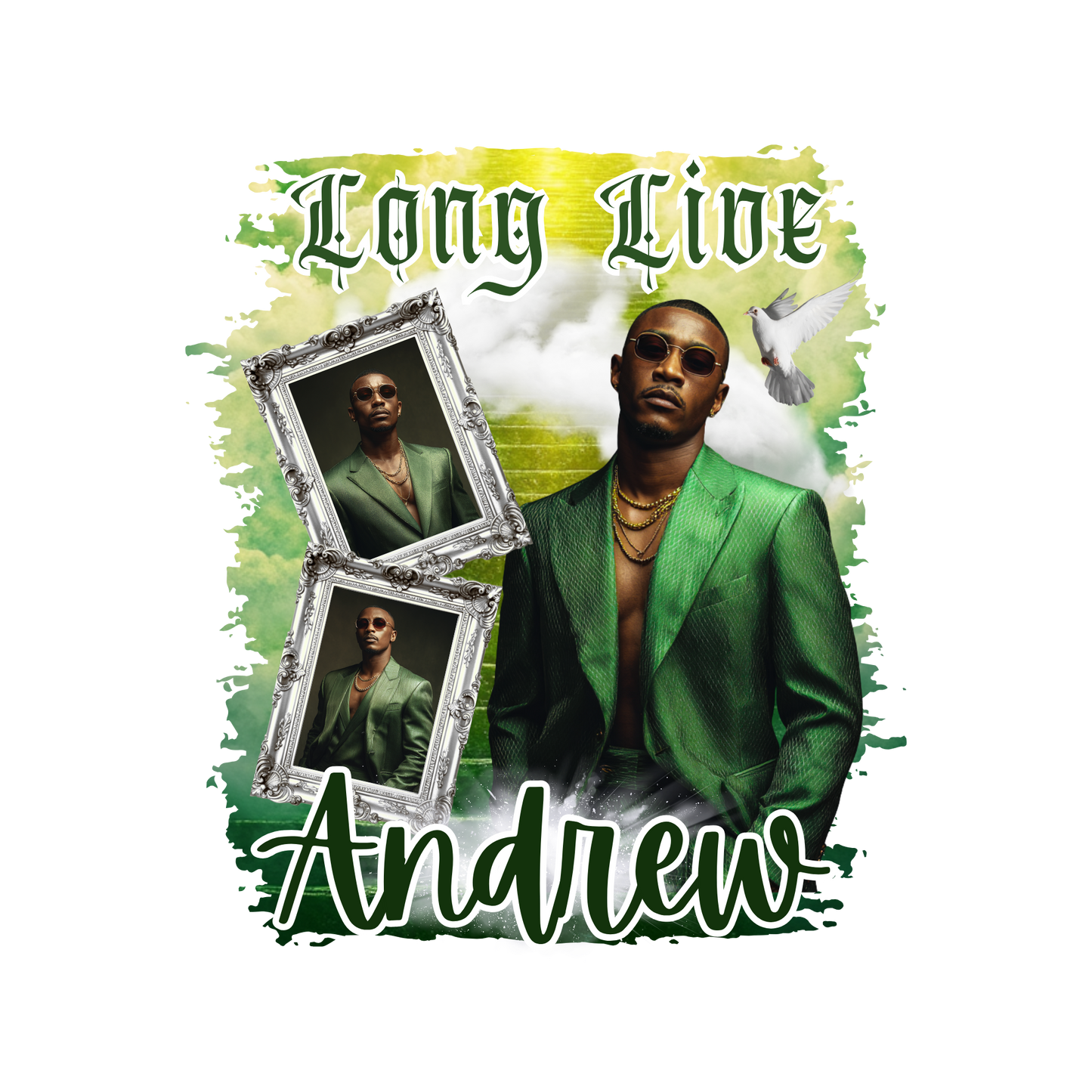 10 Memorial “Live Long” T-Shirt Bundle (Canva Pro Required) | Digital Download
