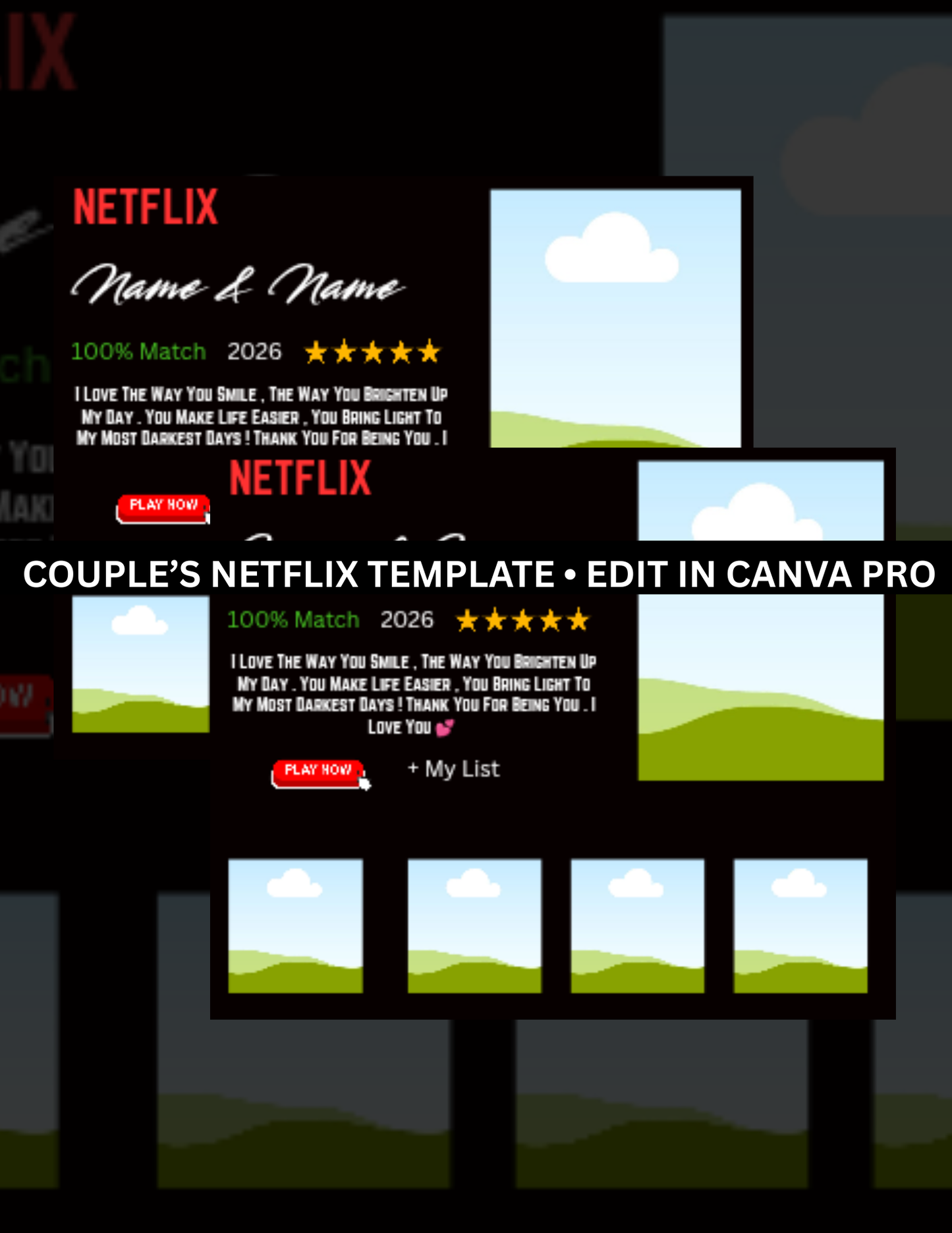 Netflix & Chill Couples Template | Date Night Game