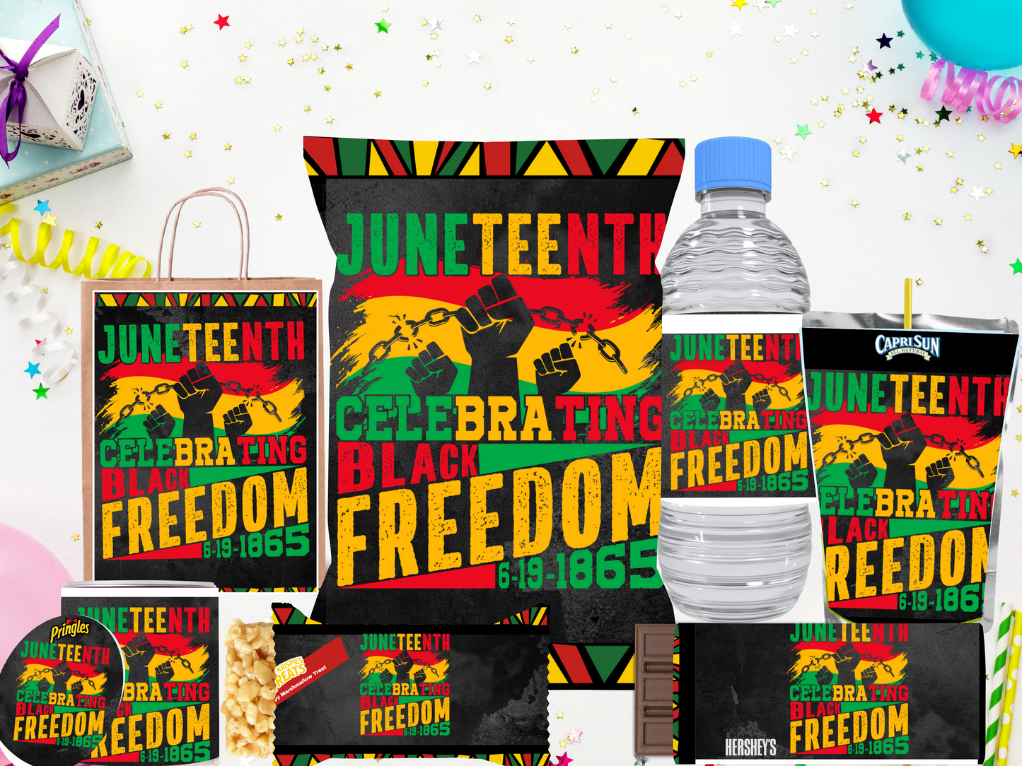 Juneteenth Party Favor Bundle Template