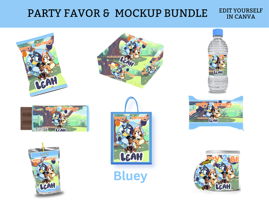 Bluey Party Favor Template Bundle