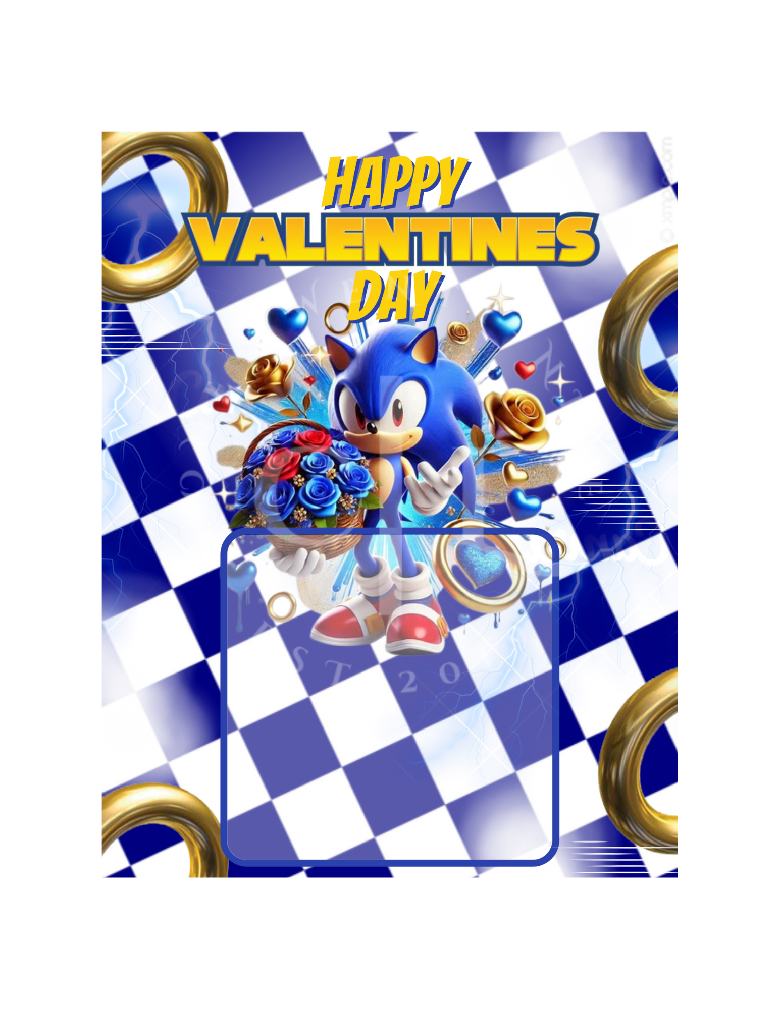 Sonic Valentine’s Day Money Card PNG – OneTwentyNineCXXIX