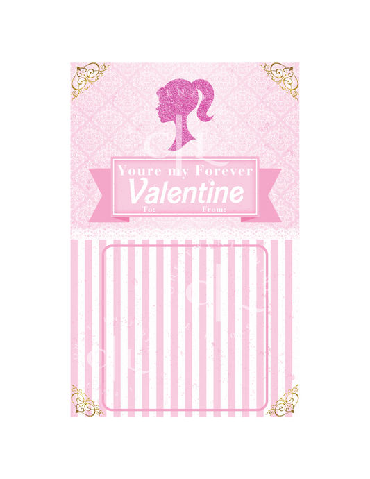Barbie Valentine’s Day Money Card PNG