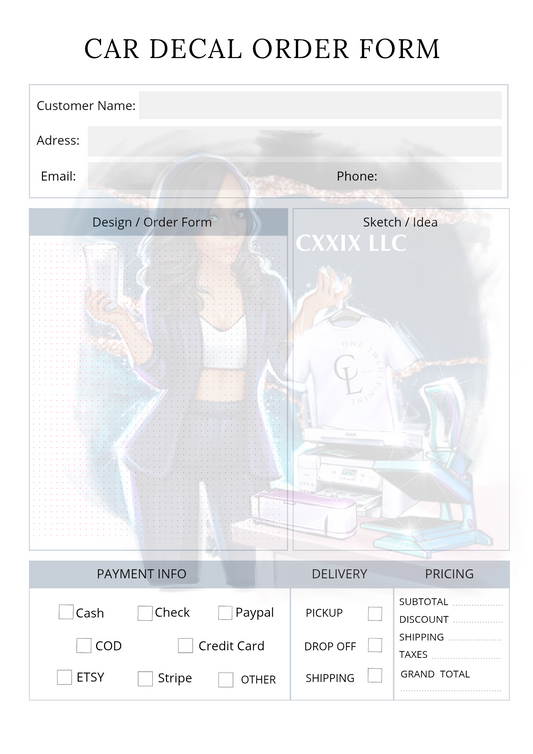Car Decal Order Form – PDF