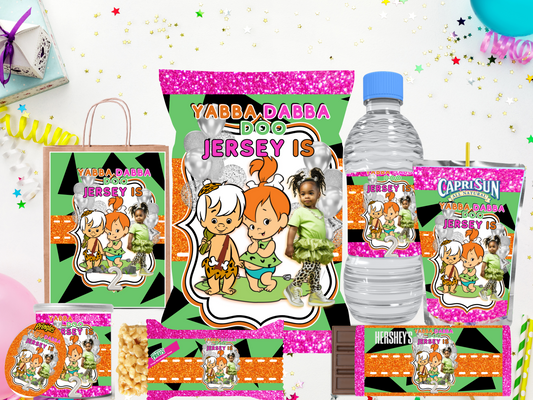 Flinstone Party Favor Bundles Template