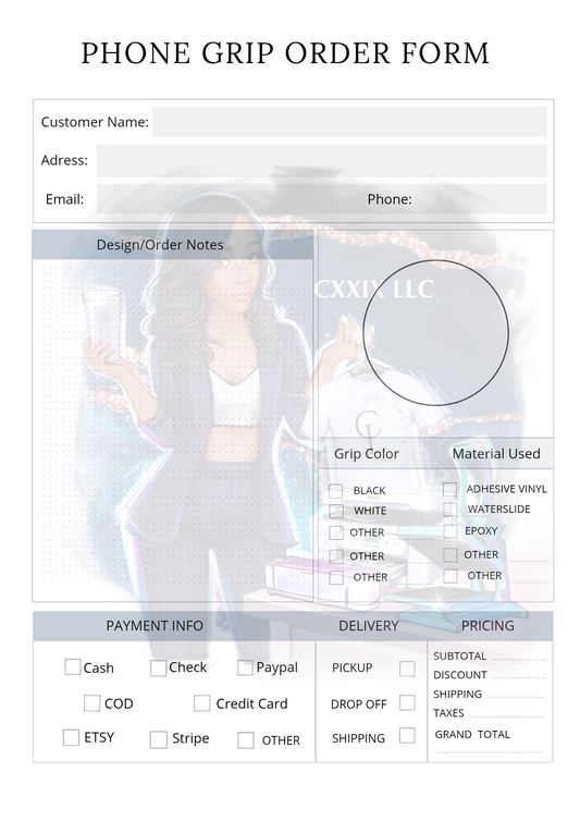 Custom Gift & Product Order Form Pack – Editable PDF + Canva