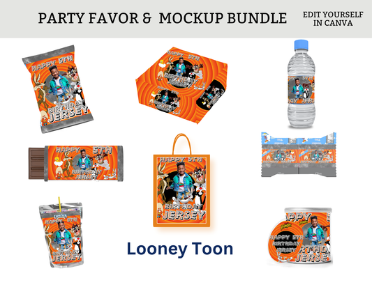 Looney Tunes Party Favor Bundle Template