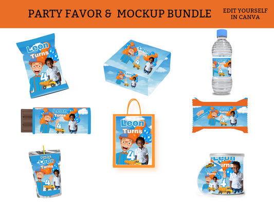Blippi Party Favor Bundle Template