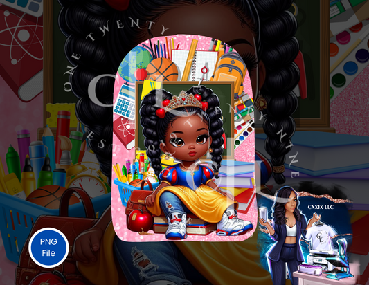 Classroom Cutie – Twist ponytail Backpack PNG