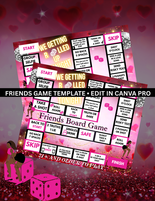 Friends Game Board Template | Party Game