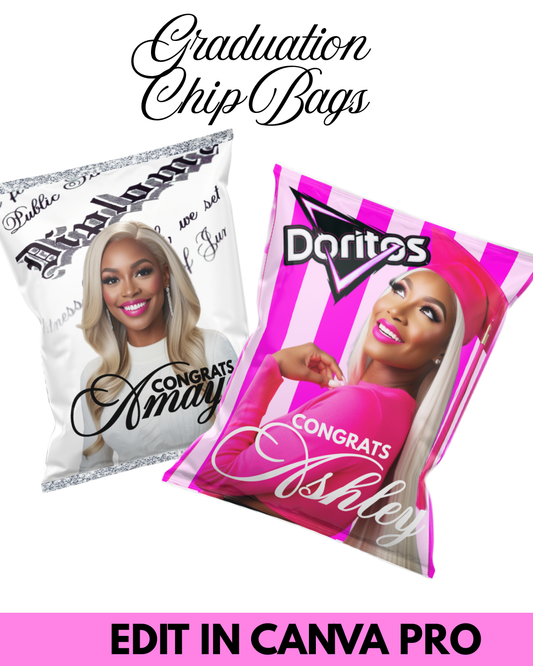 Graduation Chip Bag Template Bundle (2 Designs) – Class of 2026