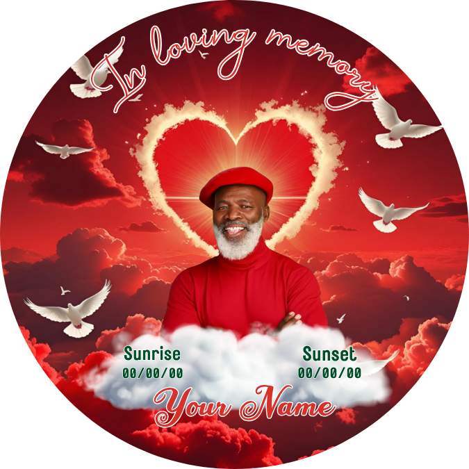 Red Memorial Pin Button Template Bundle