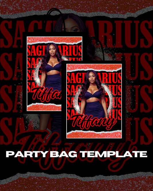 Sagittarius Zodiac Party Bag Template | Editable Canva Download