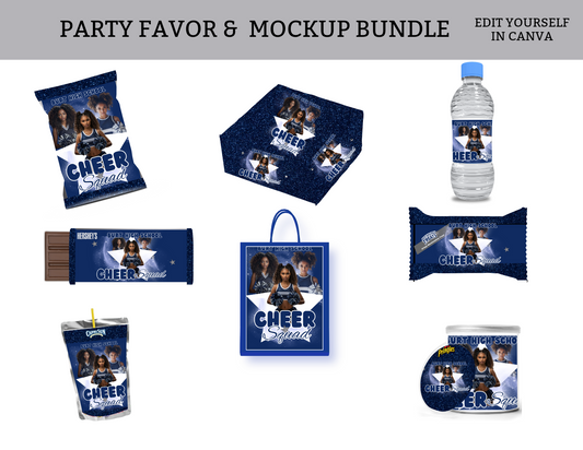 Cheer Party Favor Bundle Template