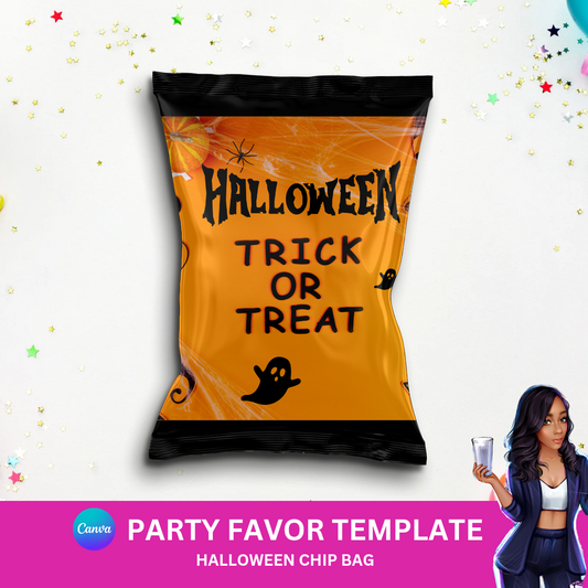 Trick or Treat – Halloween Chip Bag Template