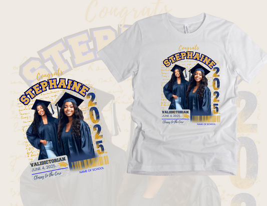 Valedictorian Graduation T-Shirt Template