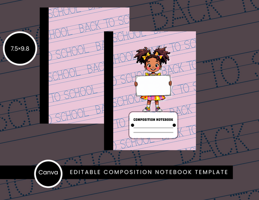 Pink Back to School Little Girl Holding Sign – PNG