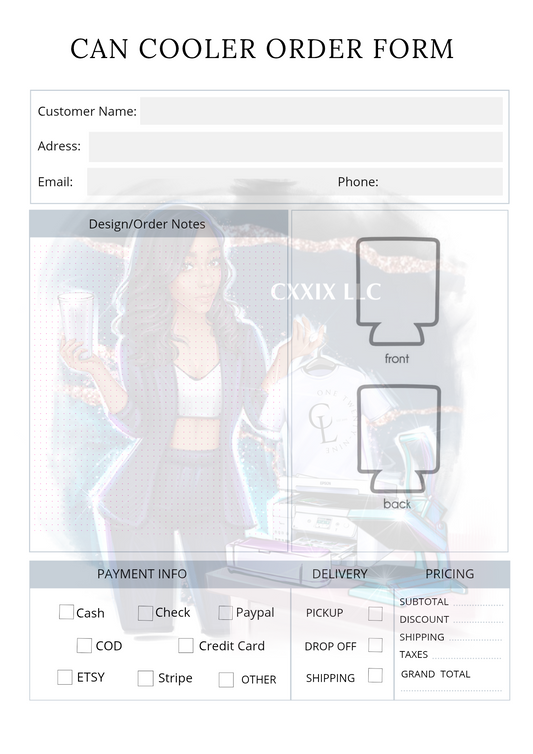 Can Cooler Order Form – PDF
